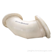 Wear-resistant lined ceramic elbow